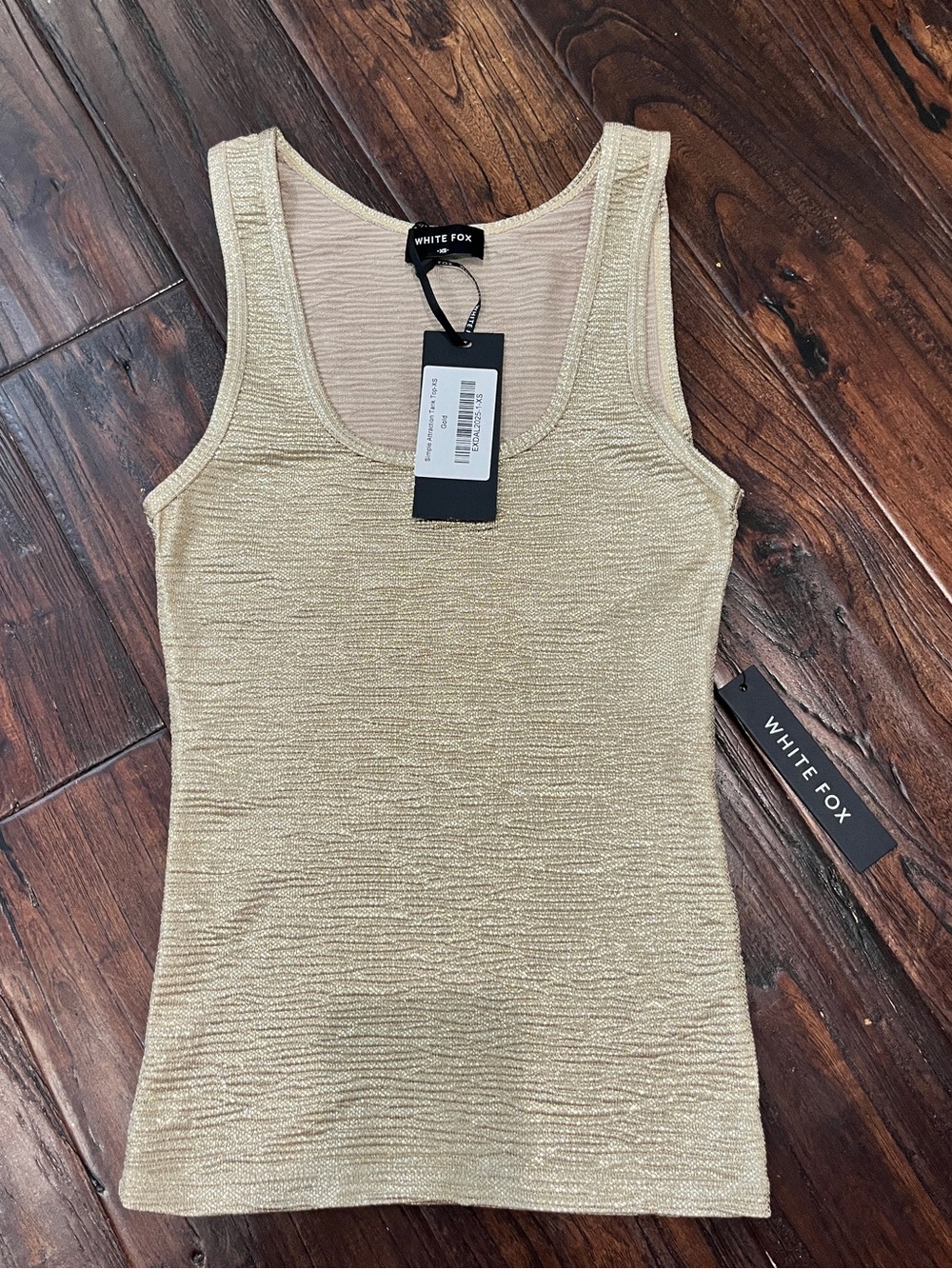 White Fox Boutique Simple Attraction Gold Tank Top